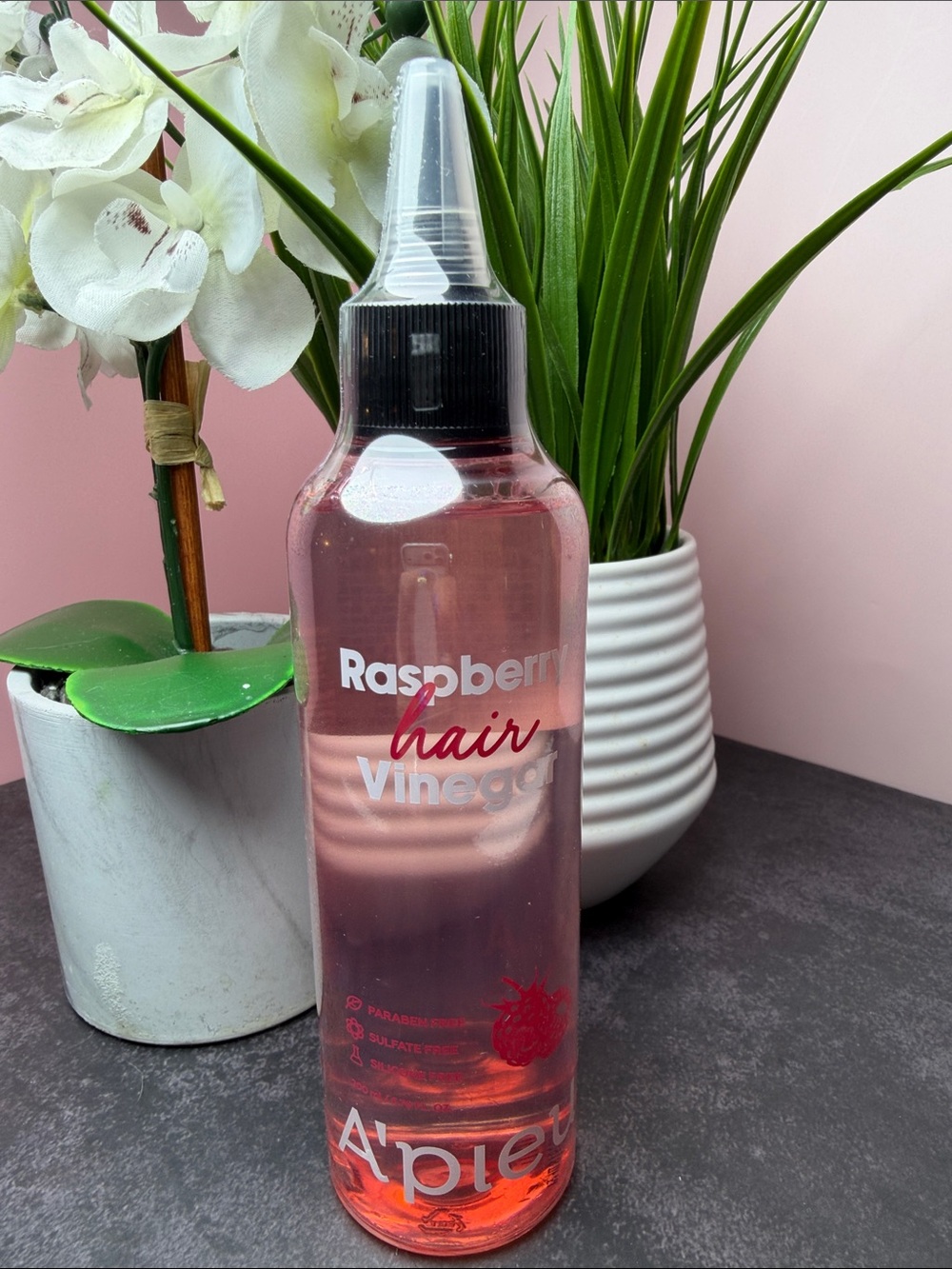 Raspberry Hair Vinegar - Pink Clarifying Rinse
